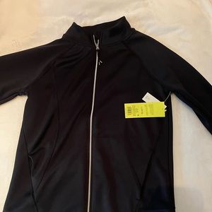 Black athletic zip up size L 10/12 (girls)